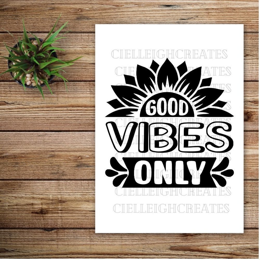 *2 for $20* Good Vibes Only Vinyl decal sticker Handcrafted
